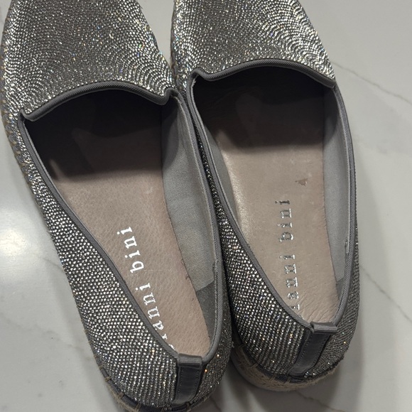 Gianni Bini Sparkling Silver Loafers - Picture 12 of 13